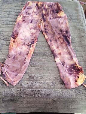 Tie-Dye Lounge Pants - Purple & Peach